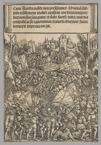 Zweiter flämischer Aufstand, Platte 10 aus Historische Szenen aus dem Leben von Kaiser Maximilian I. vom Triumphbogen von Hans Springinklee