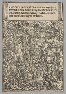 Zweiter Krieg mit Geldern, Platte 19 aus Historische Szenen aus dem Leben von Kaiser Maximilian I. aus dem Triumphbogen von Hans Springinklee