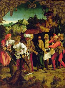Die Enthauptung des Heiligen Paulus, aus einem Polyptychon mit Szenen aus dem Leben der Heiligen Petrus und Paulus (Detail)