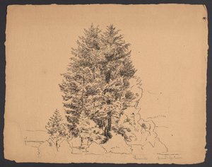 Bäume in Bernau von Hans Thoma