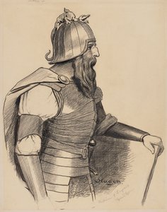 Kostümentwurf für Hagen von Hans Thoma