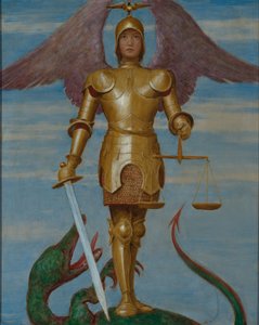 September (St. Michael als Seelenwäger) von Hans Thoma