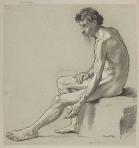 Studium eines männlichen Aktes von Hans Thoma