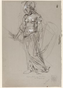 Walküre (Kostümstudie für Bayreuth) von Hans Thoma