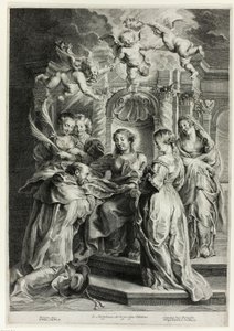 St. Ildefonso vor der Jungfrau von Hans Witdoeck