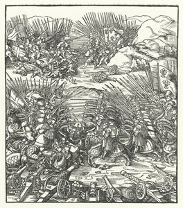 Schlacht zwischen den französischen und venezianischen Armeen während des Krieges der Liga von Cambrai, 1509