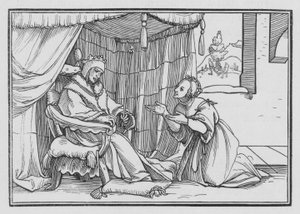 Abischag pflegt David, 1 Könige I, 3 von Hans after Holbein the Younger