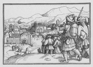 Kyrus stellt die Gefäße des Tempels wieder her, Esra I, 6 von Hans after Holbein the Younger