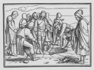 Joseph wird in eine Grube geworfen, Genesis XXXVII, 28 von Hans after Holbein the Younger