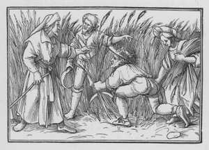 Ruth sammelt Ähren auf den Feldern von Boas, Ruth II, 5