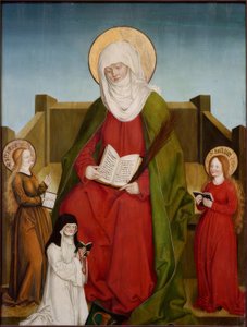Die Heilige Monika mit den Heiligen Perpetua und Basilica und der Pröpstin Magdalena Weinschenk von Hans und Jakob Strüb