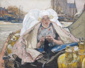 Die Milchmagd von Dordrecht, ca. 1900 von Hans von Bartels