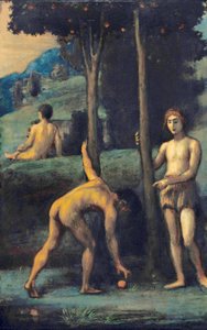 Drei Jünglinge in einem Orangenhain von Hans von Marées