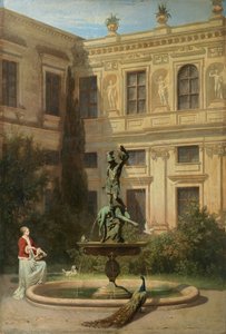 Der Grottenhof in der Münchner Residenz von Hans von Marées