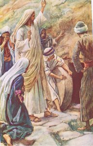 Jesus erweckt Lazarus von den Toten, Illustration aus Harold Copping Bilder: Die Kronen-Serie, ca. 1920er