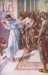 Joseph ist seinen Brüdern bekannt, Illustration aus Bilder, die lehren Die Kronenserie, 1920 von Harold Copping
