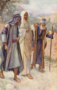 Neues Testament: Der Weg nach Emmaus von Harold Copping
