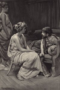 O, ich werde verspottet, sagte er, und ihr seid von einem erzürnten Gott geschickt worden, um die Welt über mich lachen zu lassen von Harold Copping