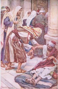 Petrus und Jakob am schönen Tor, Illustration aus Bilder, die lehren Die Kronenserie, 1920