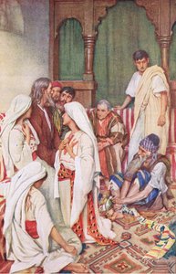 Die Predigt des Agabus, Illustration aus Harold Copping Bilder: Die Kronen-Serie, ca. 1920er