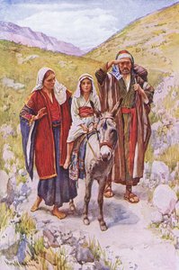 Die Rückkehr aus Ägypten, Illustration aus Harold Copping Bilder: Die Kronenserie, ca. 1920er Jahre