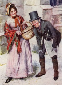 Trotty Veck und seine Tochter Meg aus "Trotty Veck und Oliver Twist" von Harold Copping