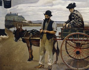 Mann mit Frau in einem Wagen von Harold Harvey