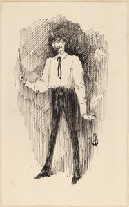 Porträt von Whistler mit einem Pinsel