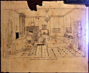 Michael Faradays (1973-1867) Arbeitszimmer an der Royal Institution von Harriet Jane Moore