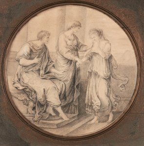 Eines von zwei klassischen Bildern nach Angelica Kauffmann von Harriet Todd