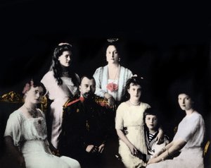 Porträt der russischen Zarenfamilie. Fotografie um 1910-1915. von Harris & Ewing