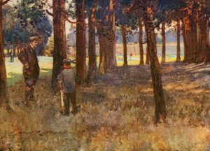 Golfplätze: Mildenhall, das Ergebnis eines schlechten Schlags am sechsten Loch von Harry (1878 1950) Rountree