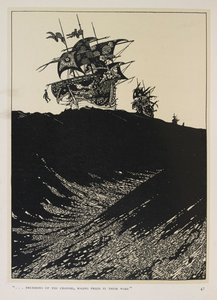 Eine Ballade der Kapitäne. "... trommelnd durch den Kanal, Preise in ihrem Kielwasser ziehend" von Harry Clarke