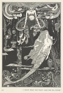 Die kleine Meerjungfrau. "Ich weiß, was du willst," sagte die Meereshexe. von Harry Clarke