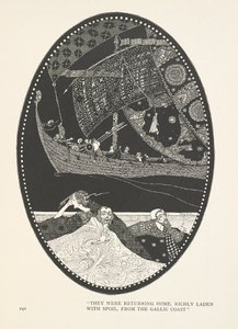 Die Tochter des Marschkönigs. Sie kehrten reich beladen mit Beute von der gallischen Küste zurück. von Harry Clarke