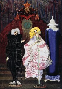 Die Schäferin und der Schornsteinfeger, Märchen von Hans Christian Andersen (1805-1875), Illustration von Harry Clarke (1890-1931)