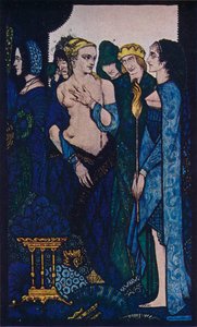 Wir nannten Lucrezia Crivelli und Tizians Dame, um 1910 von Harry Clarke