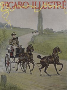 Im Tandem. Titelbild von Le Figaro Illustre, Juni 1895 von Harry Finney