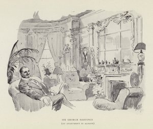 Sir George Hastings, Ein Apartment in Albany von Harry Furniss