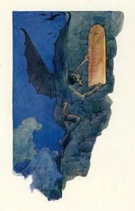 Der Feenmann schlüpfte durch das offene Fenster von Harry George Theaker