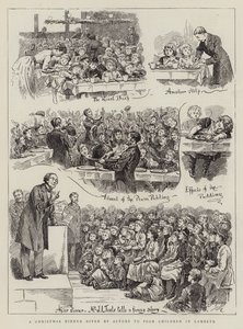 Ein Weihnachtsessen, das von Schauspielern armen Kindern in Lambeth gegeben wird von Harry Hamilton Johnston