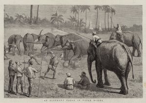 Ein Elefanten-Pooay in Oberburma von Harry Hamilton Johnston