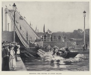 Rutschen auf den Chutes in Coney Island