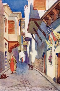 Eine Straße in Damaskus, Syrien, um 1910, aus Ein Buch des modernen Palästina von Richard Penlake, veröffentlicht um 1910 von Harry Morley