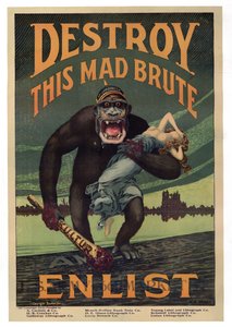 Rekrutierungskampagne "Zerstöre diesen verrückten Unhold - Melde dich", veröffentlicht 1917