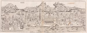 1930 Nachdruck der Ansicht von Venedig aus der Nürnberger Chronik (beschnitten) von Hartmann Schedel