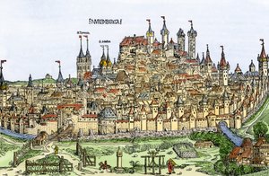 Ansicht der Stadt Nürnberg, Deutschland von Hartmann Schedel