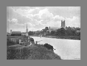 Kathedrale von Worcester, ca. 1900 von Harvey Barton