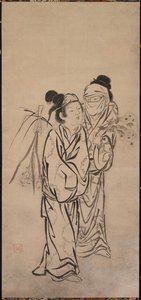 Ein Paar, späte 1500er Jahre von Hasegawa Soen