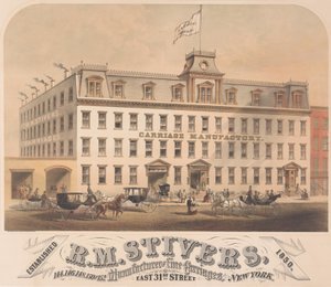 R. M. Stivers, Hersteller von feinen Kutschen, 146-152 East 31st Street, New York, 1872-73 von Hatch and Co.